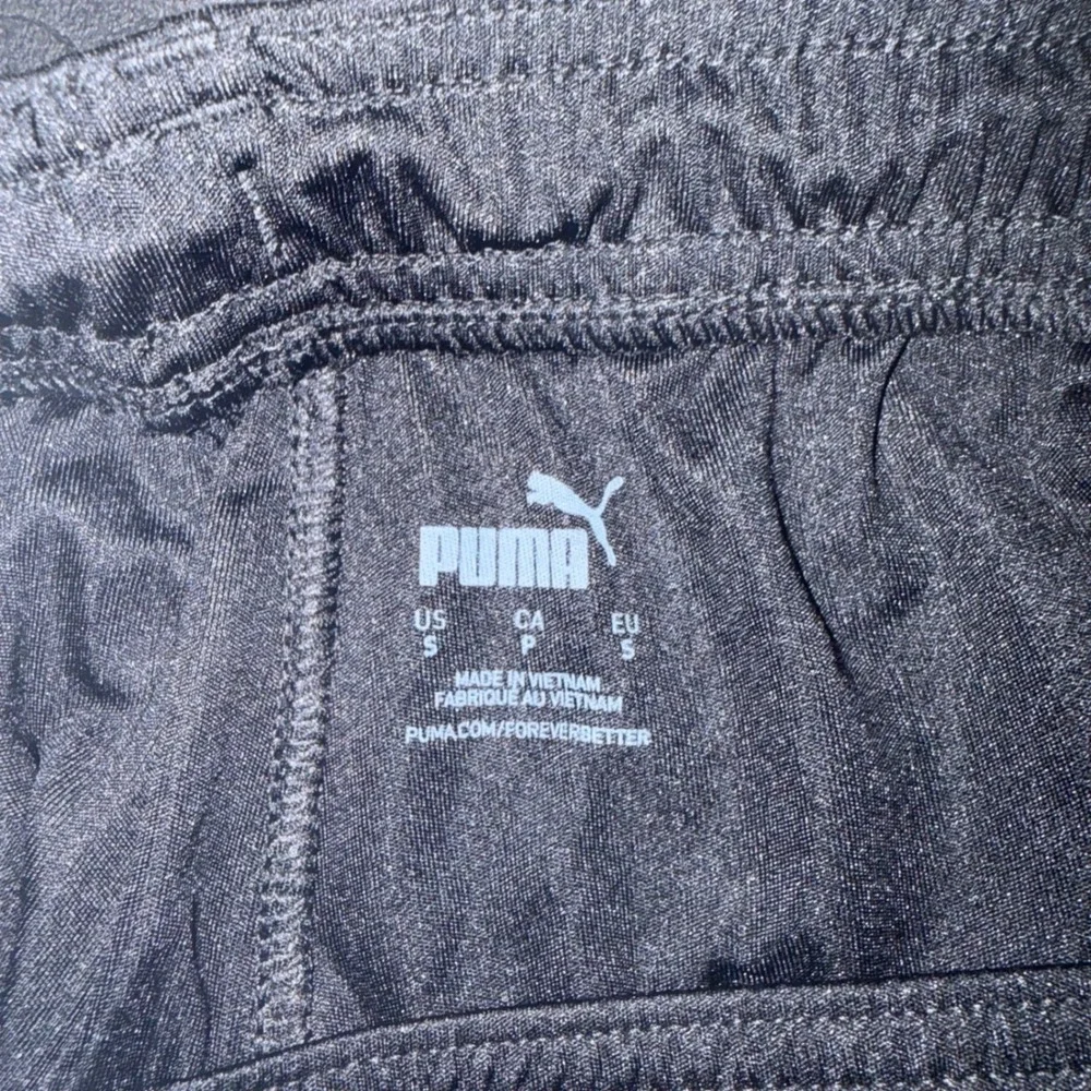 Puma Kids DryCell Athletic Shorts Black White Mesh Side Stripe Boys Size Small